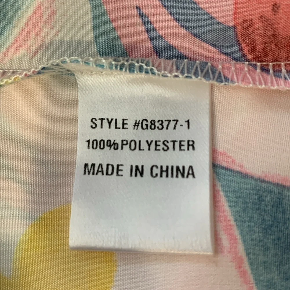 JODIFL Vibrant Pink Floral V-Neck Short Sleeve Oversized Flowy Top - SMALL - NWT - Picture 10 of 10